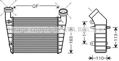 Produktbild von PRASCO VNA4238 Ladeluftkühler LLK für VW PASSAT Variant (3B6) Turbo Intercooler