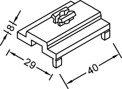 Produktbild von GUTMANN Kunststoffhalter H2000, 7 Stk. pro Meter, Kunststoff transparent