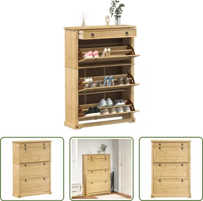 Obrázek produktu pro The Living Store Botník  99x32x138 cm borovicový masiv