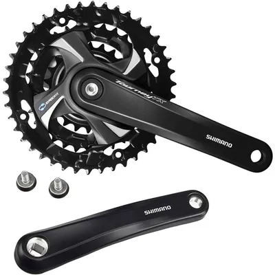Produktbild von Shimano Kurbelgarnitur Tourney 7 8 V 28 38 48 Zähne 175 mm schwarz OEM