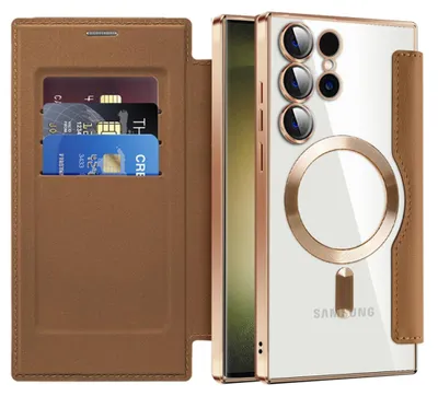 Obrázek produktu pro Techsuit – pouzdro SmartMag Book pro Samsung Galaxy S23 Ultra – hnědé