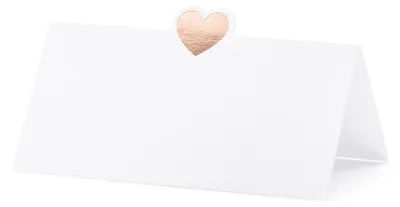 Tafelkarten mit Herzen, Namenskarten, Platzschildchen für Hochzeit