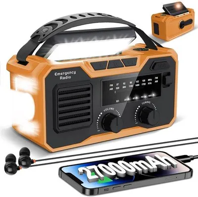 Image de Radio à manivelle pour le camping et les activités de plein air - Radio de secours pour les situations d'urgence