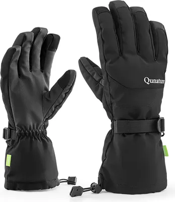 Produktbild von Qunature Skihandschuhe im Fingerstil, Größe L, Schwarz