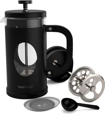 Immagine prodotto di Macchine da caffè e caffettiere a stantuffo, caraffe in vetro con struttura in acciaio inossidabile e filtro