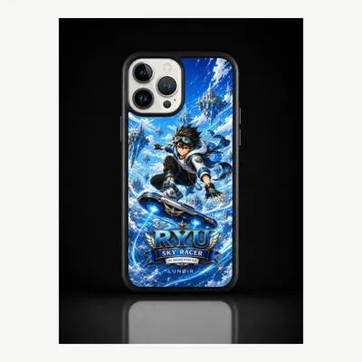 Productafbeelding van iPhone 13 Pro Max hoesje, telefoonhoesje, beschermhoesje, case met het motief van een racecoureur – LUNØIR ©