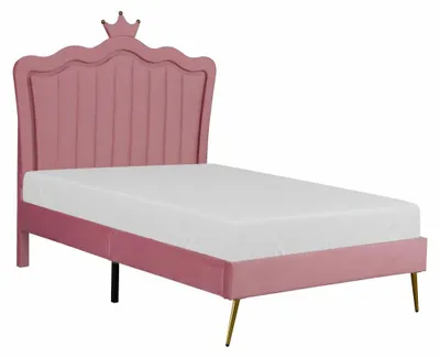 Obrázek produktu pro Kondela Jednolůžková postel s roštem Rania 90x200 - růžová (Velvet)