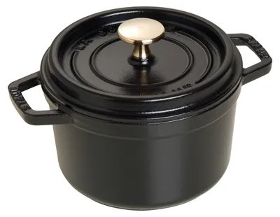 Produktbild von Staub Cocotte, Einzelpfanne, Schwarz, 1,4 l, 1 Stück(e), 16 cm, 2,4 kg