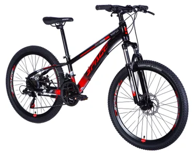 Produktbild von Kinderfahrrad Mercury Aluminium, 24", 130–160 cm, 21-Gang, Schwarz/Rosa