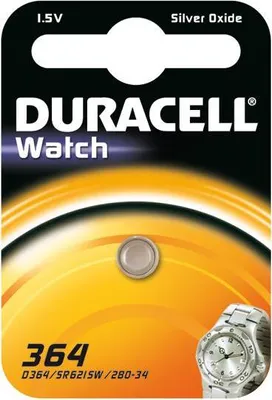 Productafbeelding van Duracell Speciale zilveroxide knoopcel 364/363 SR621, 1,5 V (verpakking met 1 stuk)
