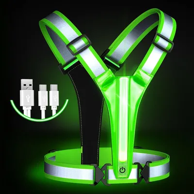 Productafbeelding van Led veiligheidsvest - 5 kleuren - 3 standen - Oplaadbaar USB-C