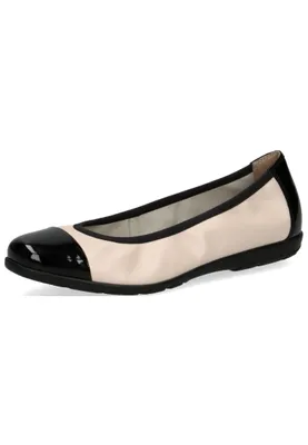 Produktbild von Caprice Ballerina - Creme / Schwarz Leder Größe: 37 Normal