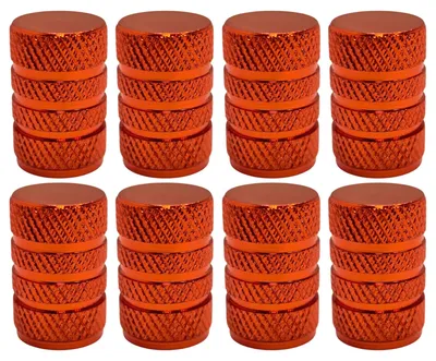Zdjęcie produktu dla 8 sztuk aluminiowych nakładek na zawory (ventilkappen) do opon, kompatybilne z zaworami Schrader