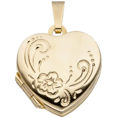 Produktbild von JOBO Medaillon Herz für 4 Fotos 333 Gold Gelbgold Herzanhänger Anhänger zum Öffnen