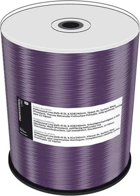 Produktbild von MediaRange DVD+R 8.5GB 100pcs 8x weiß voll bedruckbar Cakebo