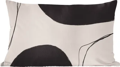 Produktbild von MuchoWow® Zierkissen Sofakissen Wohnzimmer Dekokissen 50x30 cm Pastell - Schwarz - Minimalismus - Wohnzimmerdekoration - Polster mit Photo