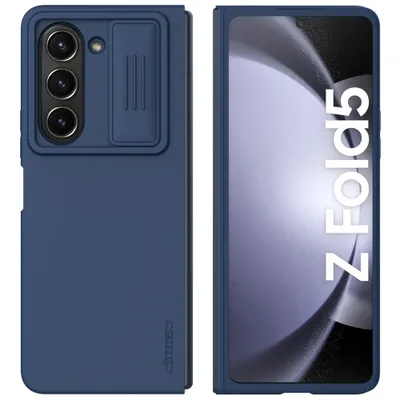 Produktbild von Nillkin Camshield Silikonhülle Für Samsung Galaxy Z Fold 5 Mit Kameraabdeckung - Dunkelblau