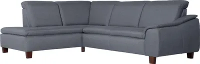 Produktbild von Max Winzer Ecksofa links mit Sofa 2,5-Sitzer rechts Aaron - Flachgewebe denim - Maße: 247 x 187 x 82 cm
