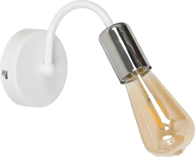 Obrázok produktu pre Nástenné svietidlo Loft biely chróm Dow 1xE27 15W Luminex