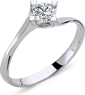 Produktbild von 0,42 Carat Solitär Diamantring 14 Karat Weißgold