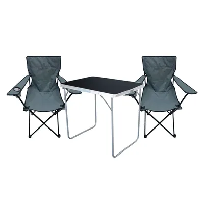 3-tlg Camping Set Gartenmöbel Campingtisch  2 Campingstuhl Klappstuhl