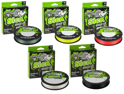 Produktbild von Berkley Sick Braid - 150m geflochtene Angelschnur, Durchmesser/Tragkraft:0.06mm / 5.4kg, Farbe:White