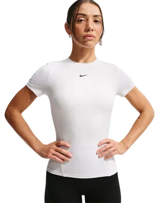 Immagine prodotto di Nike W Nk One Fitted T-Shirt Manica Corta, Bianco/Nero, Taglia L