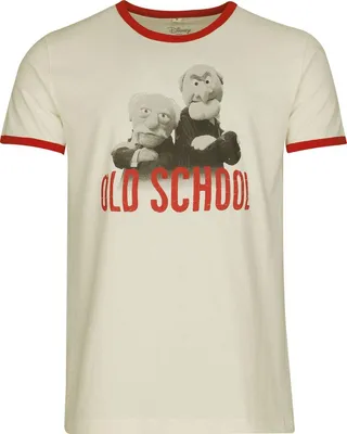 Produktbild von The Muppets T-Shirt Herren Waldorf & Statler - Old School - Ringer Shirt altweiß L