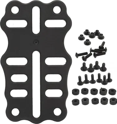 Productafbeelding van Bevestigingsplaat voor het verlengen van beenlussen, zwarte nylon set met snelsluiting, ontgrendelingsgesp, bevestigingsstuk voor riemlussen, verlengingsplaat