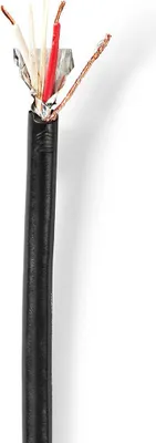 Produktbild von Nedis Mikrofonkabel - 2 x 0.35 mm² - Kupfer - 100 m - Rund - PVC - Schwarz - Rolle