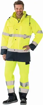 Produktbild von Planam Warn-Wetterschutz Parka 2057 Gr. S gelb/marine