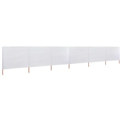 Image de vidaXL Tissu brise-vent 6 pièces 800 x 160 cm blanc sable