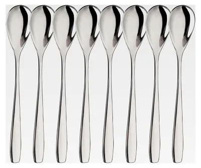 Produktbild von Eierlöffel aus Edelstahl für weich gekochte Eier, Set von 8 Espressolöffeln für Dessert, Tee und Kaffee