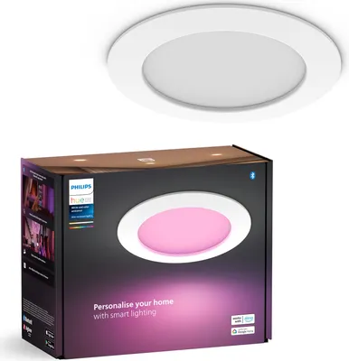 Zdjęcie produktu dla Philips Wąska oprawa podtynkowa 170 mm, Bluetooth/Zigbee, Biały, Wielo, 2000 K, 6500 K, 105°