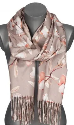 Produktbild von Versoli RC28-5 Damen Schal Blumen Fransen Camel
