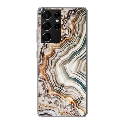 Produktbild von MuchoWow® Handyhülle Schutzhülle Hülle für Samsung Galaxy S21 Ultra Naturstein - Nahaufnahme - Muster Silikon Softcase Handy Hülle - Mobiltelefon