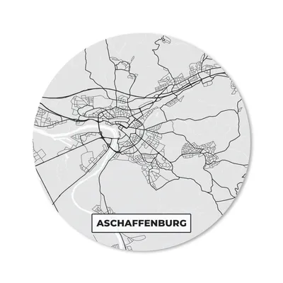 Produktbild von MuchoWow® Mauspad Mousepad Karte - Stadtplan - Deutschland - Afschaffenburg - Karte 40x40 cm - Mousepads - Maus Mat - Pad - Mausunterlage - Schreibtisch Accessoires