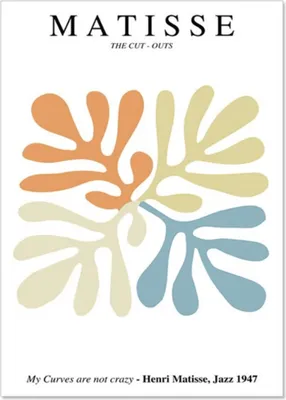 Produktbild von TPFLiving Kunstdruck LW-1211 (OHNE RAHMEN) Poster - Leinwand - Wandbild - Hochauflösender Giclée-Druck, langlebig und hochwertig - Henri Matisse - Abstrakte Blätter und Frauenmotive -  - Größe: 60x80cm