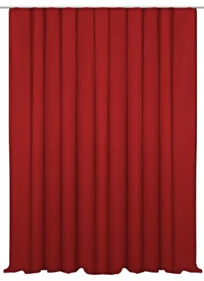 Produktbild von Vorhang rot Kräuselband 300x245 cm Seidenglanz halbtransparent Gardine extra breit