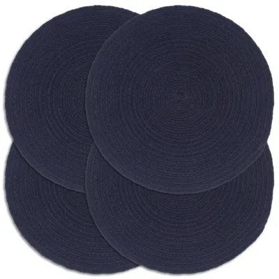 Produktbild von Möbel Tischsets 4 Stk. Marineblau 38 cm Rund Baumwolle  - Tischsets 133850