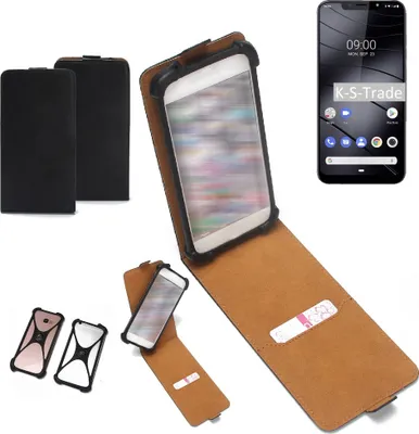 Produktbild von K-S-Trade Handyhülle Schutzhülle kompatibel mit Gigaset GS195 Hülle Case Cover Flip Style Bumper schwarz 1x