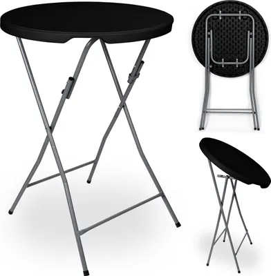 Zdjęcie produktu dla Stolik Cateringowy Składany Gala 80 Cm Czarny