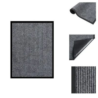 Produktbild von vidaXL Fußmatte Gestreift Grau 60x80 cm -  Fußmatten