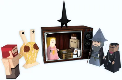 Produktbild von getDigital Papercraft Krippenspiel Set, 11 Figuren, 22x A5 Bögen, Bastelset Weihnachten