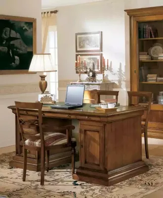 Produktbild von Schreibtisch Computertisch Klassische Design Wohnzimmer Braun Tisch Neu