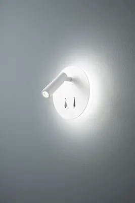 Image de Applique Murale En Métal Blanc, Design Moderne Avec Spot Orientable Led 6W+3W Intégré, Lumière Chaude 3000K - Perenz, Idéale Pour Votre Intérieur