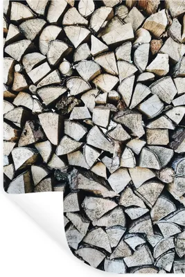 Produktbild von MuchoWow® Wandtattoo Wandsticker Wandaufkleber Holz - Kamin - Winter 80x120 cm Selbstklebend und Repositionierbar - Repositionierbar - Wasser abweisend