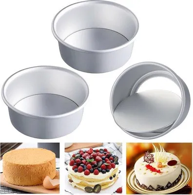 Obrázek produktu pro Hliníkové formy na buchty s odnímatelným dnem, 6 palců, sada 3 kusů