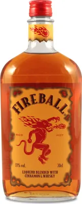 A bottle of Fireball liqueur.