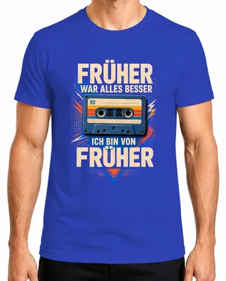 Imagen del producto de "Antes todo era mejor". Camiseta sarcástica para hombre, color azul, talla XXL
